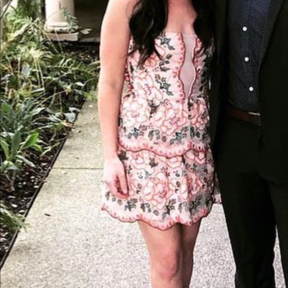 BCBGMaxazria floral cocktail dress